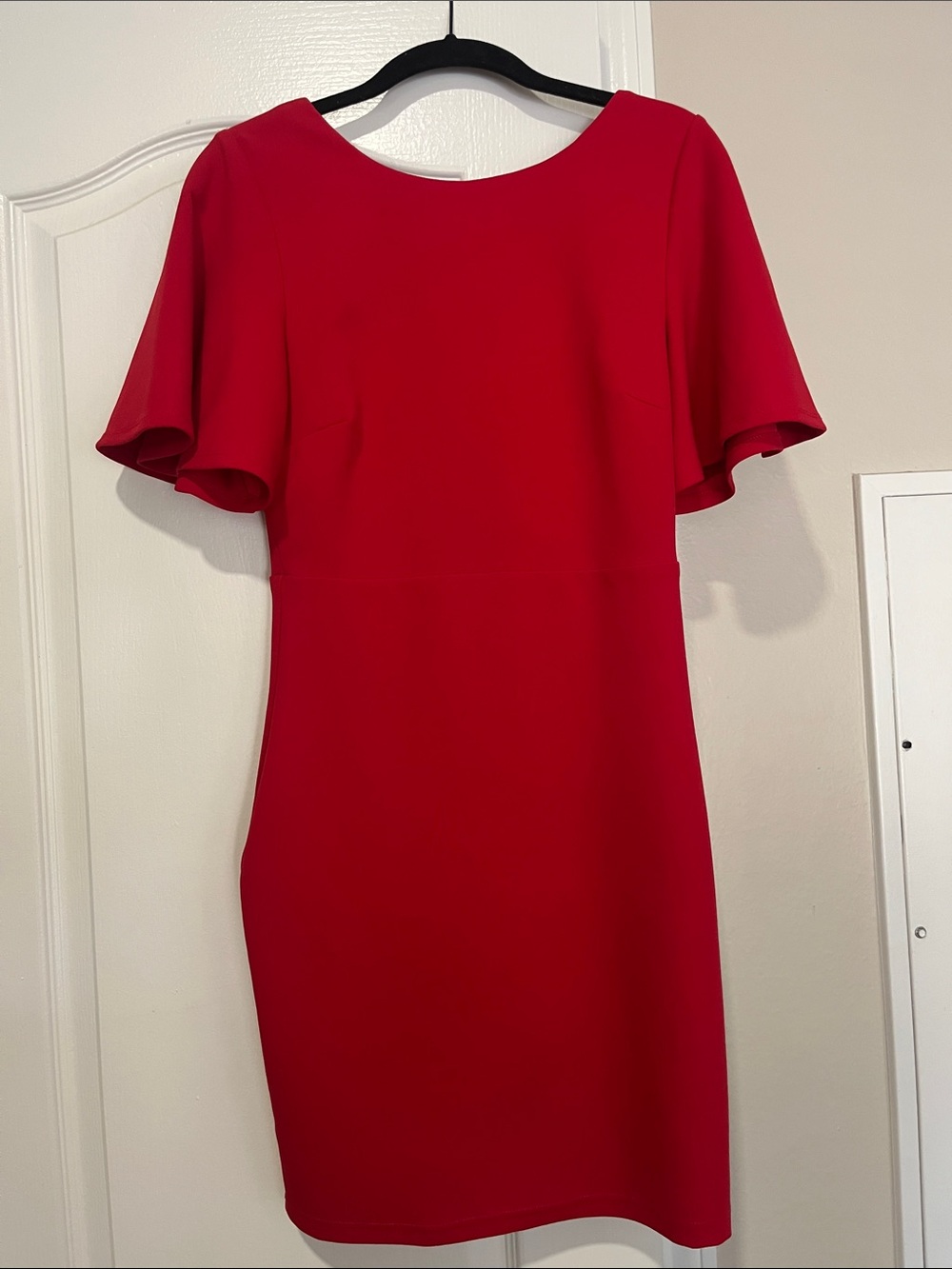 Lulu's Red Flutter-Sleeve Midi Dress